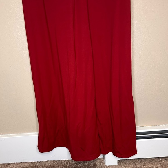 Soft Surroundings Lagia Elegant Dark Red Knit Maxi Dress Size Large - Picture 2 of 9